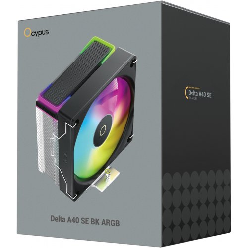Кулер Ocypus Delta A40 SE ARGB (DELTA-A40-BK1AAWN00S-GL) Black купити в Україні: Київ, Львів, Хмельницький, Тернопіль, Івано-Франківськ | Перевірка сумісності, низька ціна, відгуки, характеристики від TELEMART фото