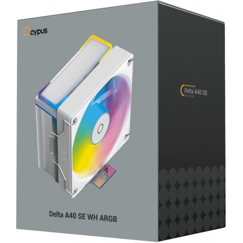Кулер Ocypus Delta A40 SE ARGB (DELTA-A40-WH1AAWN00S-GL) White купити в Україні: Київ, Львів, Хмельницький, Тернопіль, Івано-Франківськ | Перевірка сумісності, низька ціна, відгуки, характеристики від TELEMART фото