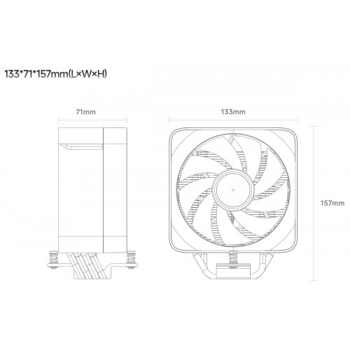 Кулер Ocypus Delta A40 EX ARGB (DELTA-A40-BK1NAWN00E-GL) Black купить в Украине: Киев, Днепр, Харьков, Одесса  | Проверка совместимости, низкая цена, отзывы, характеристики от TELEMART фото