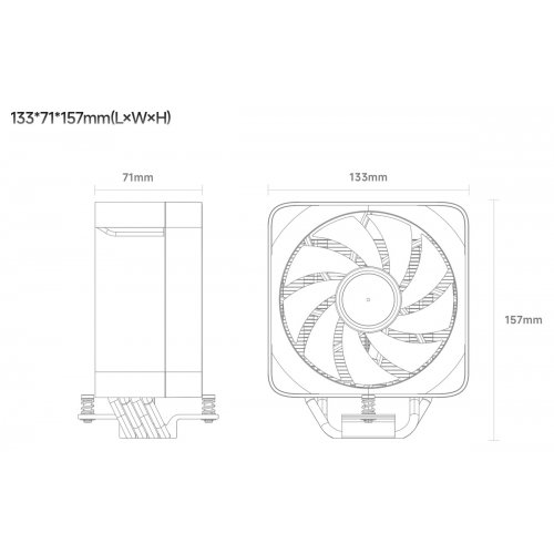 Кулер Ocypus Delta A40 EX Digital (DELTA-A40-WH1NAWD00E-GL) White купити в Україні: Київ, Львів, Хмельницький, Тернопіль, Івано-Франківськ | Перевірка сумісності, низька ціна, відгуки, характеристики від TELEMART фото