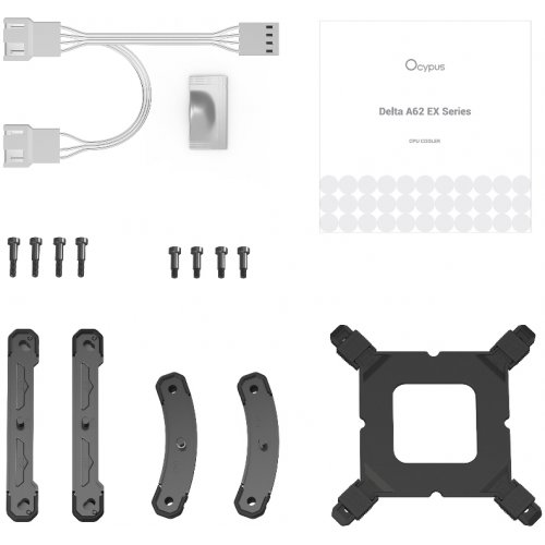 Кулер Ocypus Delta A62 EX Digital (DELTA-A62-WH2NNWD00E-GL) White купити в Україні: Київ, Львів, Хмельницький, Тернопіль, Івано-Франківськ | Перевірка сумісності, низька ціна, відгуки, характеристики від TELEMART фото