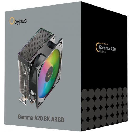 Кулер Ocypus Gamma A20 ARGB (GAMMA-A20-BK1AAWN00F-GL) Black купити в Україні: Київ, Львів, Хмельницький, Тернопіль, Івано-Франківськ | Перевірка сумісності, низька ціна, відгуки, характеристики від TELEMART фото