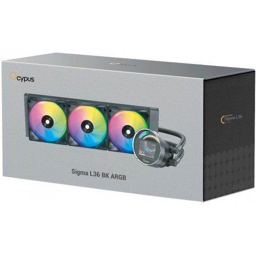 Готова СВО Ocypus Sigma L36 ARGB (SIGMA-L36-BK3AAWWN00X-GL) Black купити в Україні: Київ, Львів, Хмельницький, Тернопіль, Івано-Франківськ | Перевірка сумісності, низька ціна, відгуки, характеристики від TELEMART фото