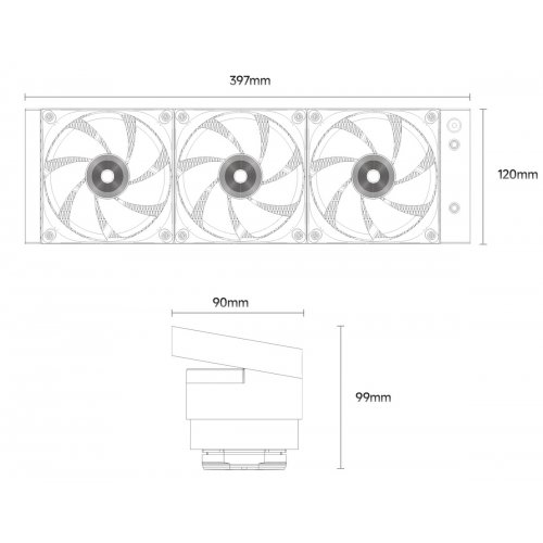 Готова СВО Ocypus Sigma L36 ARGB (SIGMA-L36-WH3AAWWN00X-GL) White купити в Україні: Київ, Львів, Хмельницький, Тернопіль, Івано-Франківськ | Перевірка сумісності, низька ціна, відгуки, характеристики від TELEMART фото