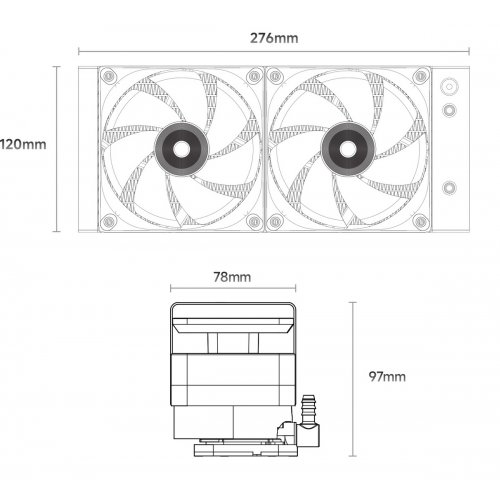 Готовая СВО Ocypus Sigma L24 Pro (SIGMA-L24-BK2ANWL00P-GL) Black купить в Украине: Киев, Днепр, Харьков, Одесса  | Проверка совместимости, низкая цена, отзывы, характеристики от TELEMART фото