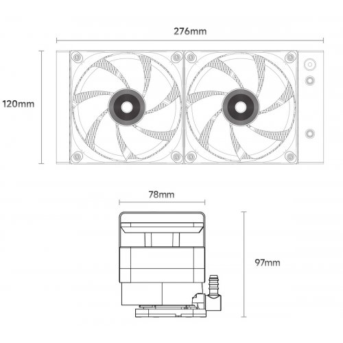 Готовая СВО Ocypus Sigma L24 Pro (SIGMA-L24-WH2ANWL00P-GL) White купить в Украине: Киев, Днепр, Харьков, Одесса  | Проверка совместимости, низкая цена, отзывы, характеристики от TELEMART фото