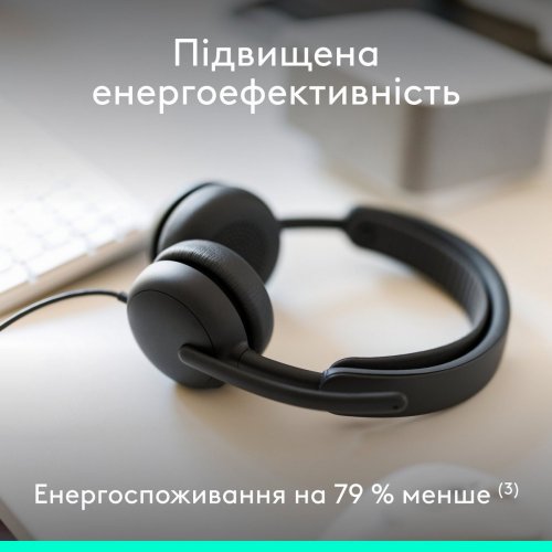 Наушники Logitech Zone Wired 2 (981-001619) Graphite купить в Украине: Киев, Днепр, Харьков, Одесса  | Низкая цена, отзывы, характеристики от TELEMART фото