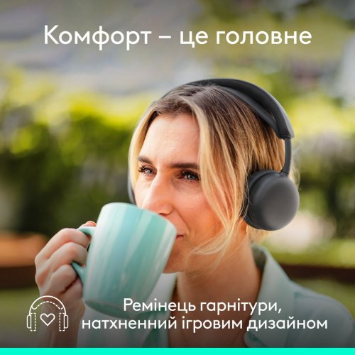 Навушники Logitech Zone Wireless 2 ES (981-001503) Graphite купити в Україні: Київ, Львів, Хмельницький, Тернопіль, Івано-Франківськ | Низька ціна, відгуки, характеристики від TELEMART фото