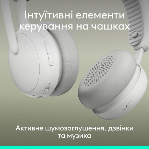 Навушники Logitech Zone Wireless 2 ES (981-001508) Off-White купити в Україні: Київ, Львів, Хмельницький, Тернопіль, Івано-Франківськ | Низька ціна, відгуки, характеристики від TELEMART фото