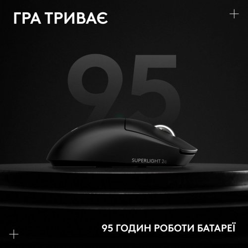 Мышка Logitech G Pro X Superlight 2c Wireless (910-007531) Black купить в Украине: Киев, Днепр, Харьков, Одесса  | Низкая цена, отзывы, характеристики от TELEMART фото