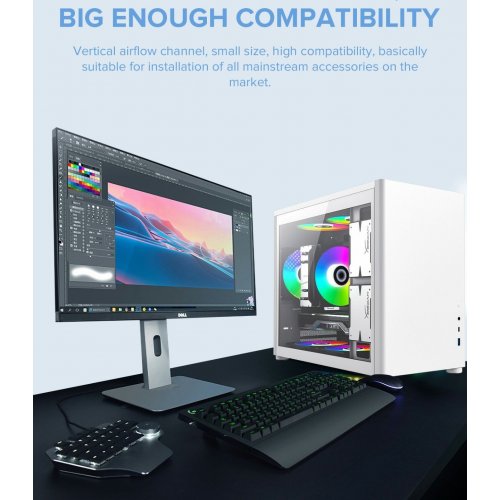 Корпус GAMEMAX Spark Tempered Glass без БП Full White купить в Украине: Киев, Днепр, Харьков, Одесса  | Проверка совместимости, низкая цена, отзывы, характеристики от TELEMART фото