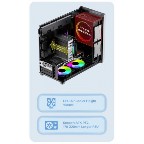 Корпус GAMEMAX Spark Tempered Glass без БП Full White купить в Украине: Киев, Днепр, Харьков, Одесса  | Проверка совместимости, низкая цена, отзывы, характеристики от TELEMART фото