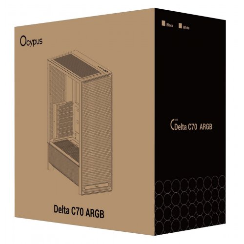 Корпус Ocypus Delta C70 ARGB Tempered Glass без БЖ (DELTA-C70-BKG400XX-GL) Black купити в Україні: Київ, Львів, Хмельницький, Тернопіль, Івано-Франківськ | Перевірка сумісності, низька ціна, відгуки, характеристики від TELEMART фото