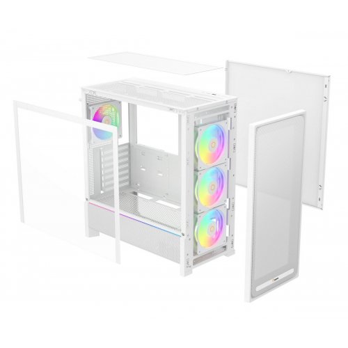 Корпус Ocypus Delta C70 ARGB Tempered Glass без БЖ (DELTA-C70-WHG400XX-GL) White купити в Україні: Київ, Львів, Хмельницький, Тернопіль, Івано-Франківськ | Перевірка сумісності, низька ціна, відгуки, характеристики від TELEMART фото