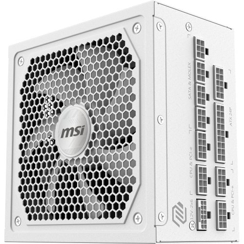 Блок живлення MSI MAG 1000W PCIE5 (A1000GL PCIE5 WHITE) купити в Україні: Київ, Львів, Хмельницький, Тернопіль, Івано-Франківськ | Перевірка сумісності, низька ціна, відгуки, характеристики від TELEMART фото