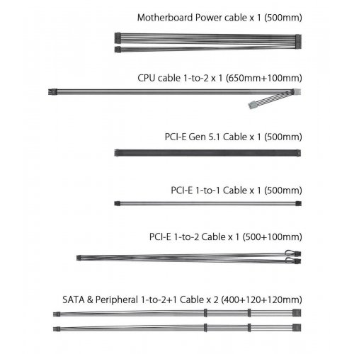 Блок живлення Asus TUF Gaming 850W Gold EVO (90YE00SA-B0NA00) купити в Україні: Київ, Львів, Хмельницький, Тернопіль, Івано-Франківськ | Перевірка сумісності, низька ціна, відгуки, характеристики від TELEMART фото