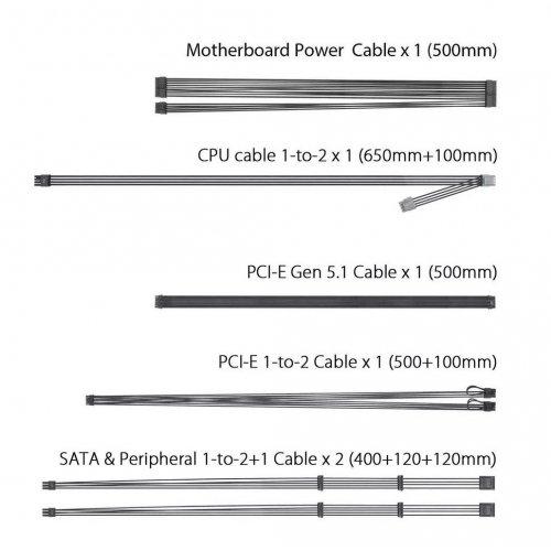 Блок питания Asus TUF Gaming 750W Gold EVO (90YE00SB-B0NA00) купить в Украине: Киев, Днепр, Харьков, Одесса  | Проверка совместимости, низкая цена, отзывы, характеристики от TELEMART фото