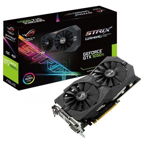 Відеокарта Asus ROG GeForce GTX 1050 Ti STRIX OC 4096MB (STRIX-GTX1050TI-O4G-GAMING) (Відновлено продавцем, 855258) купити в Україні: Київ, Львів, Хмельницький, Тернопіль, Івано-Франківськ | Перевірка сумісності, низька ціна, відгуки, характеристики від TELEMART фото