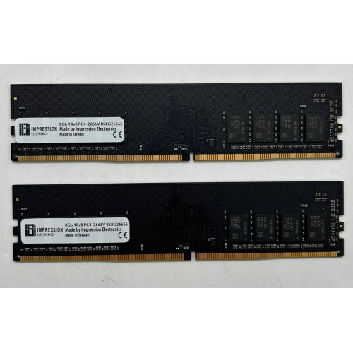 Озу Impression DDR4 16GB (2x8GB) 2666Mhz (BS2K16G2666S) (Восстановлено продавцом, 855387) купить в Украине: Киев, Днепр, Харьков, Одесса  | Проверка совместимости, низкая цена, отзывы, характеристики от TELEMART фото