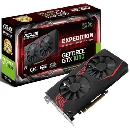 Відеокарта Asus GeForce GTX 1060 Expedition OC 6144MB (EX-GTX1060-O6G) (Відновлено продавцем, 855398) купити в Україні: Київ, Львів, Хмельницький, Тернопіль, Івано-Франківськ | Перевірка сумісності, низька ціна, відгуки, характеристики від TELEMART фото
