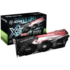 Відеокарта Inno3D GeForce RTX 3060 Ti ICHILL X3 RED 8192MB (C306T3-08D6X-1671VA39H) LHR (Відновлено продавцем, 855413)