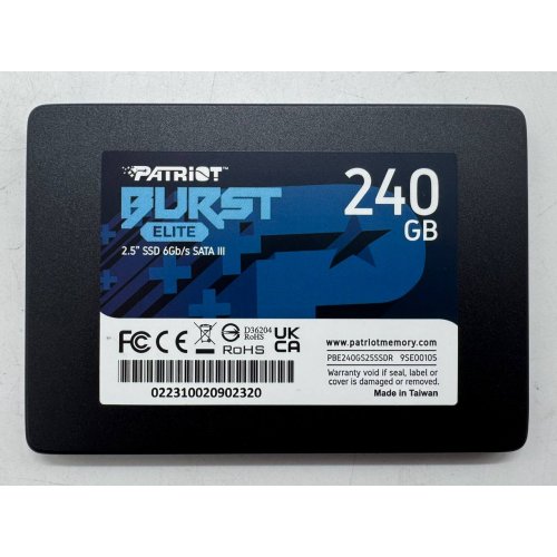 Ssd-диск Patriot Burst Elite 3D NAND TLC 240GB 2.5" (PBE240GS25SSDR) (Восстановлено продавцом, 855414) купить в Украине: Киев, Днепр, Харьков, Одесса  | Проверка совместимости, низкая цена, отзывы, характеристики от TELEMART фото