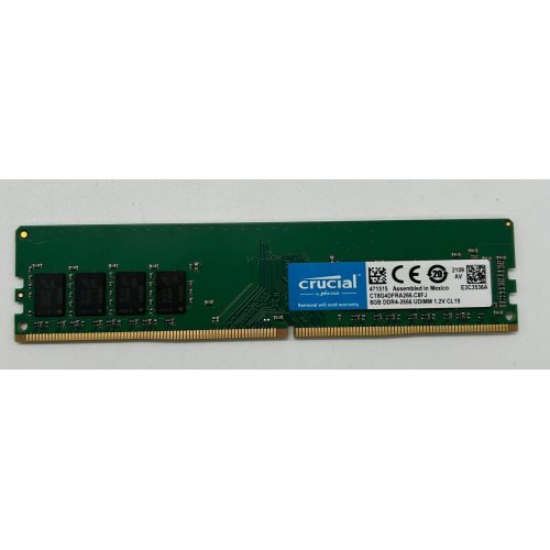 Озу Crucial DDR4 8GB 2666Mhz (CT8G4DFRA266) (Восстановлено продавцом, 855433) купить в Украине: Киев, Днепр, Харьков, Одесса  | Проверка совместимости, низкая цена, отзывы, характеристики от TELEMART фото