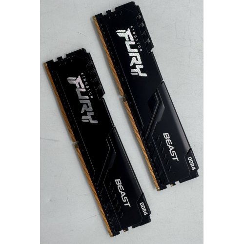 Озп Kingston DDR4 16GB (2x8GB) 3200Mhz FURY Beast Black (KF432C16BBK2/16) (Відновлено продавцем, 855489) купити в Україні: Київ, Львів, Хмельницький, Тернопіль, Івано-Франківськ | Перевірка сумісності, низька ціна, відгуки, характеристики від TELEMART фото