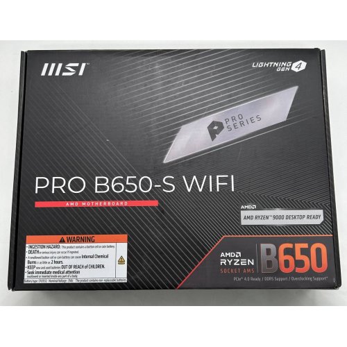 Материнская плата MSI PRO B650-S WIFI (sAM5, AMD B650) (Восстановлено продавцом, 855507) купить в Украине: Киев, Днепр, Харьков, Одесса  | Проверка совместимости, низкая цена, отзывы, характеристики от TELEMART фото