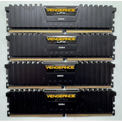 Озу Corsair DDR4 32GB (4x8GB) 2400Mhz Vengeance LPX Black (CMK32GX4M4A2400C14) (Восстановлено продавцом, 855591) купить в Украине: Киев, Днепр, Харьков, Одесса  | Проверка совместимости, низкая цена, отзывы, характеристики от TELEMART фото
