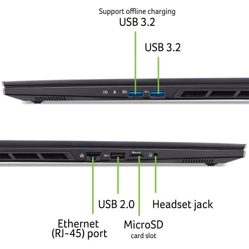 Ноутбук Acer Nitro 16S AN16S-61 (NH.QXVEU.002) Obsidian Black купить в Украине: Киев, Днепр, Харьков, Одесса  | Низкая цена, отзывы, характеристики от TELEMART фото