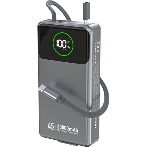 Powerbank Dudao K31 Pro 20000mAh 45W (6977196682010) Gray купити в Україні: Київ, Львів, Хмельницький, Тернопіль, Івано-Франківськ | Низька ціна, відгуки, характеристики від TELEMART фото