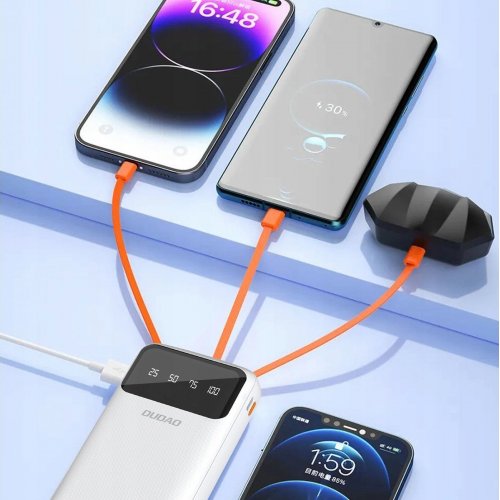 Powerbank Dudao K6 Pro+ 20000mAh 10W (6977196682409) White купить в Украине: Киев, Днепр, Харьков, Одесса  | Низкая цена, отзывы, характеристики от TELEMART фото