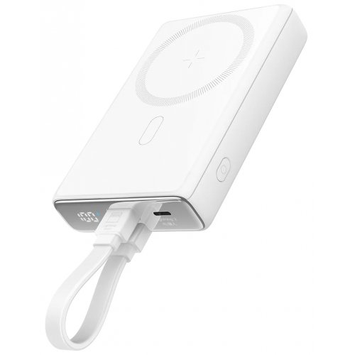 Powerbank JOYROOM JR-PBM01 10000mAh 20W Magnetic Wireless (6941237112545) White купити в Україні: Київ, Львів, Хмельницький, Тернопіль, Івано-Франківськ | Низька ціна, відгуки, характеристики від TELEMART фото