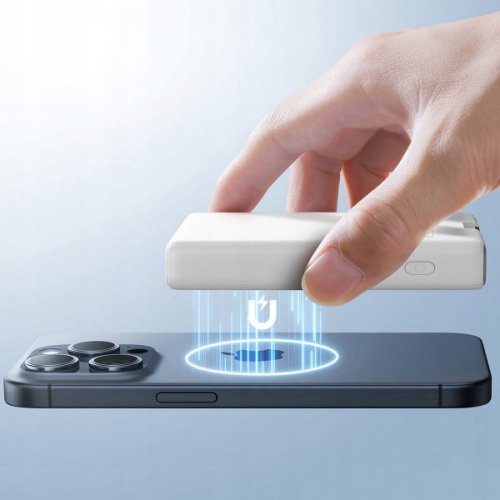 Powerbank JOYROOM JR-PBM01 10000mAh 20W Magnetic Wireless (6941237112545) White купити в Україні: Київ, Львів, Хмельницький, Тернопіль, Івано-Франківськ | Низька ціна, відгуки, характеристики від TELEMART фото