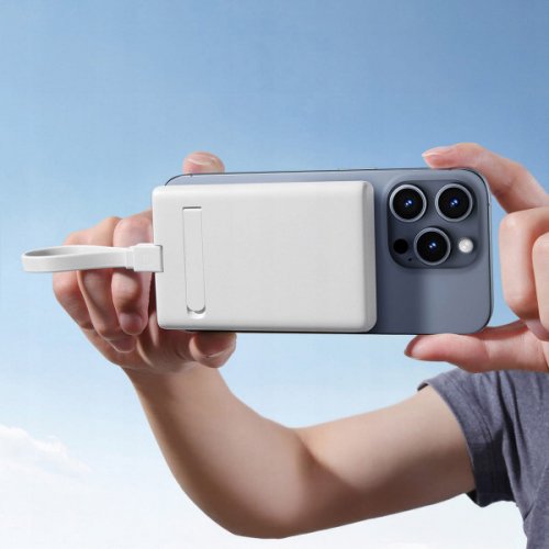 Powerbank JOYROOM JR-PBM01 10000mAh 20W Magnetic Wireless (6941237112545) White купити в Україні: Київ, Львів, Хмельницький, Тернопіль, Івано-Франківськ | Низька ціна, відгуки, характеристики від TELEMART фото