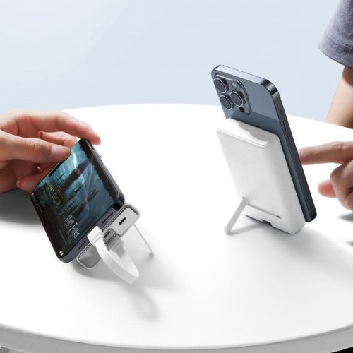 Powerbank JOYROOM JR-PBM01 10000mAh 20W Magnetic Wireless (6941237112545) White купити в Україні: Київ, Львів, Хмельницький, Тернопіль, Івано-Франківськ | Низька ціна, відгуки, характеристики від TELEMART фото