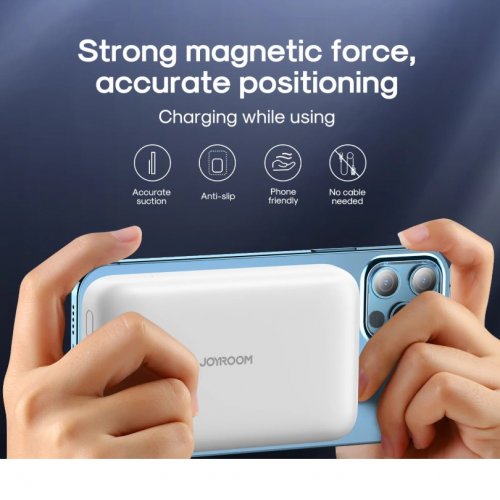 Powerbank JOYROOM JR-W020 10000mAh 20W Magnetic Wireless (6941237118455) Black купити в Україні: Київ, Львів, Хмельницький, Тернопіль, Івано-Франківськ | Низька ціна, відгуки, характеристики від TELEMART фото