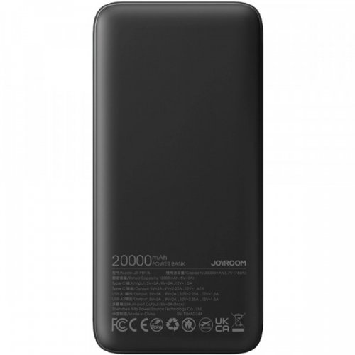 Powerbank JOYROOM 20000mAh 22.5W (JR-PBF16) Black купити в Україні: Київ, Львів, Хмельницький, Тернопіль, Івано-Франківськ | Низька ціна, відгуки, характеристики від TELEMART фото