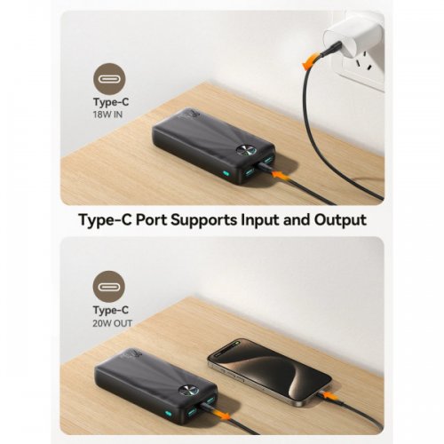 Powerbank JOYROOM 20000mAh 22.5W (JR-PBF16) Black купити в Україні: Київ, Львів, Хмельницький, Тернопіль, Івано-Франківськ | Низька ціна, відгуки, характеристики від TELEMART фото