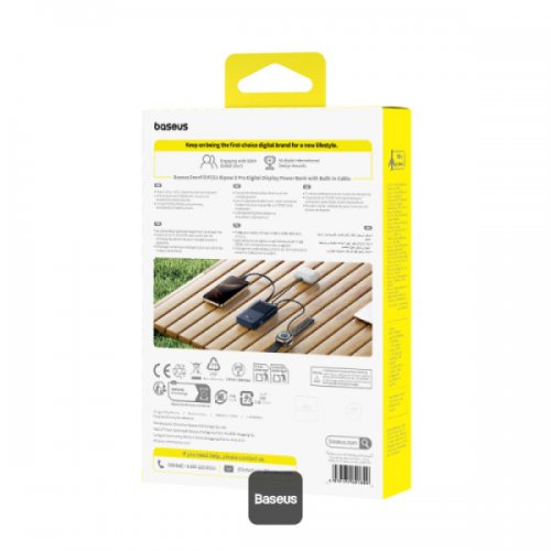 Powerbank Baseus EnerFill FC51 Bipow2 Pro 20000mAh 22.5W with Built-In USB Type-C (E0027701) Black купить в Украине: Киев, Днепр, Харьков, Одесса  | Низкая цена, отзывы, характеристики от TELEMART фото