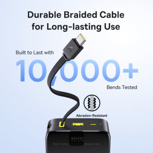 Powerbank Baseus EnerFill FC51 Bipow2 Pro 20000mAh 22.5W with Built-In USB Type-C (E0027701) Black купить в Украине: Киев, Днепр, Харьков, Одесса  | Низкая цена, отзывы, характеристики от TELEMART фото