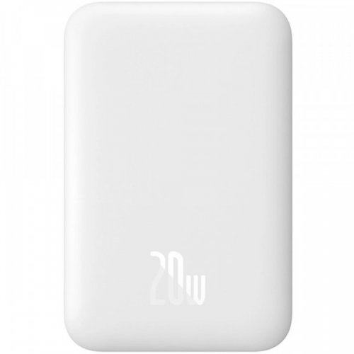 Powerbank Baseus Mini Air 6000mAh 20W Magnetic Wireless (6932172641429) White купити в Україні: Київ, Львів, Хмельницький, Тернопіль, Івано-Франківськ | Низька ціна, відгуки, характеристики від TELEMART фото