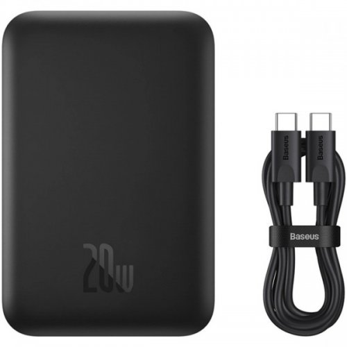 Powerbank Baseus Mini Air 6000mAh 20W Magnetic Wireless (P10059002113-00) Black купити в Україні: Київ, Львів, Хмельницький, Тернопіль, Івано-Франківськ | Низька ціна, відгуки, характеристики від TELEMART фото