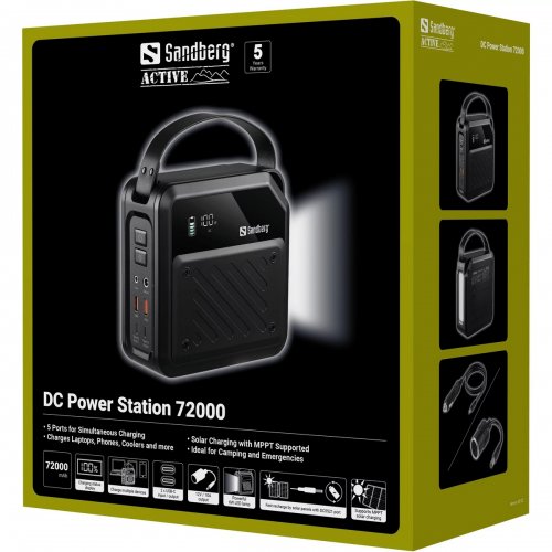 Powerbank Sandberg DC Power Station 72000mAh 268W (421-22) купить в Украине: Киев, Днепр, Харьков, Одесса  | Низкая цена, отзывы, характеристики от TELEMART фото