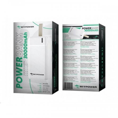 Powerbank BeePower 30000mAh 10W (BP-30_VW) White купить в Украине: Киев, Днепр, Харьков, Одесса  | Низкая цена, отзывы, характеристики от TELEMART фото