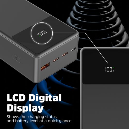 Powerbank Energizer 27000mAh 65W (UE27062PQ) Black купить в Украине: Киев, Днепр, Харьков, Одесса  | Низкая цена, отзывы, характеристики от TELEMART фото