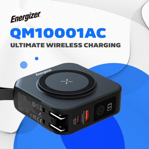 Powerbank Energizer 10000mAh 20W (QM10001AC) Black купити в Україні: Київ, Львів, Хмельницький, Тернопіль, Івано-Франківськ | Низька ціна, відгуки, характеристики від TELEMART фото