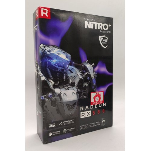 Відеокарта Sapphire Radeon RX 580 NITRO+ 4096MB (11265-07-20G) (Відновлено продавцем, 855733) купити в Україні: Київ, Львів, Хмельницький, Тернопіль, Івано-Франківськ | Перевірка сумісності, низька ціна, відгуки, характеристики від TELEMART фото