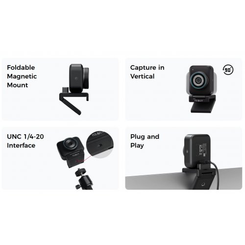 Веб-камера YoloLiv YoloCam S3 Black купить в Украине: Киев, Днепр, Харьков, Одесса  | Низкая цена, отзывы, характеристики от TELEMART фото